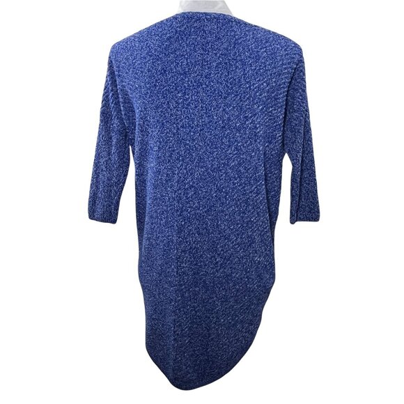 Express Knit Top Small Blue V Neck Short Sleeve Dolman Casual Soft - Picture 2 of 5